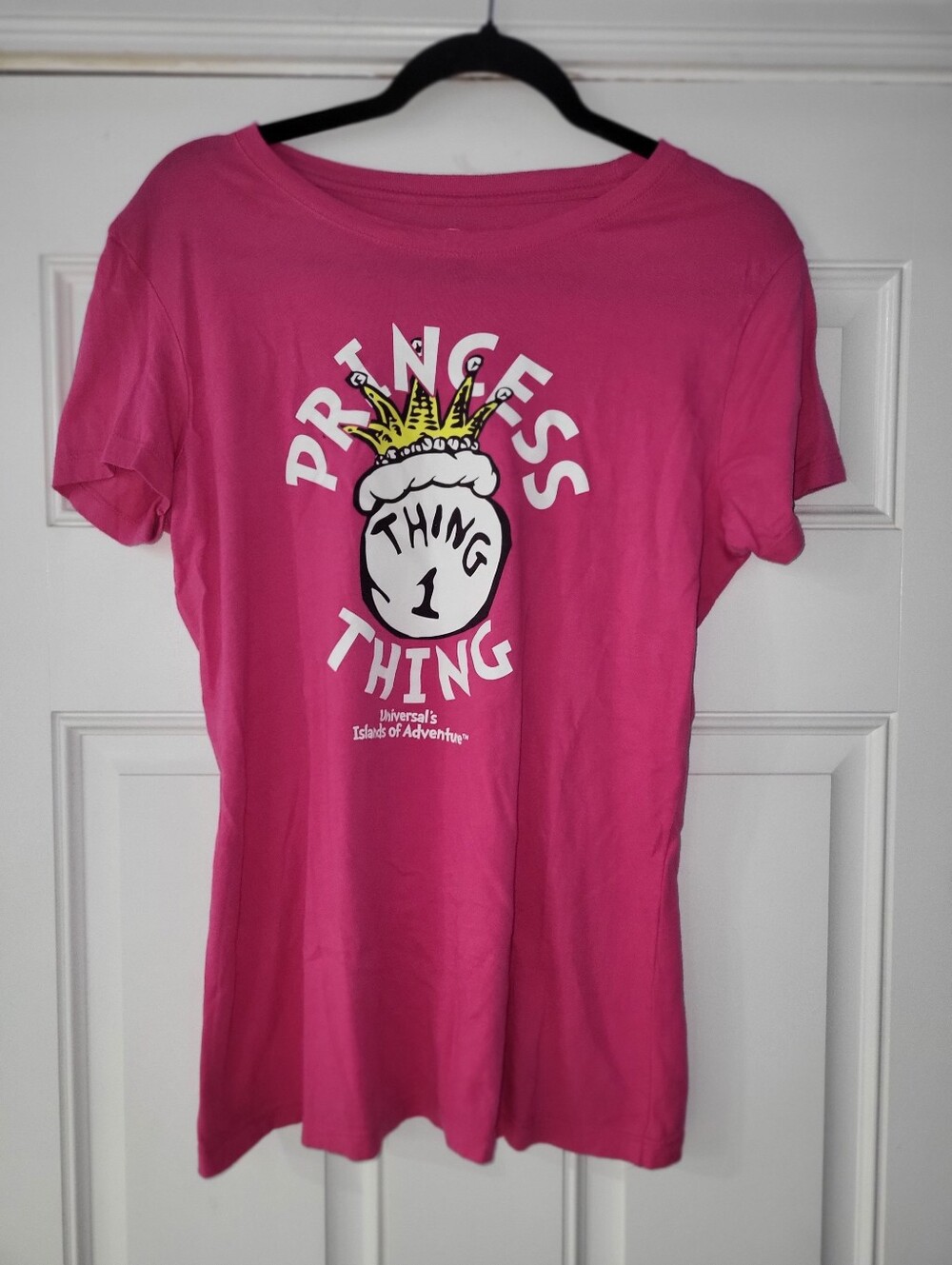 Universal Kids Bright Pink 'Princess Thing 1' Graphic Tee 100 % Cotton Size XXL